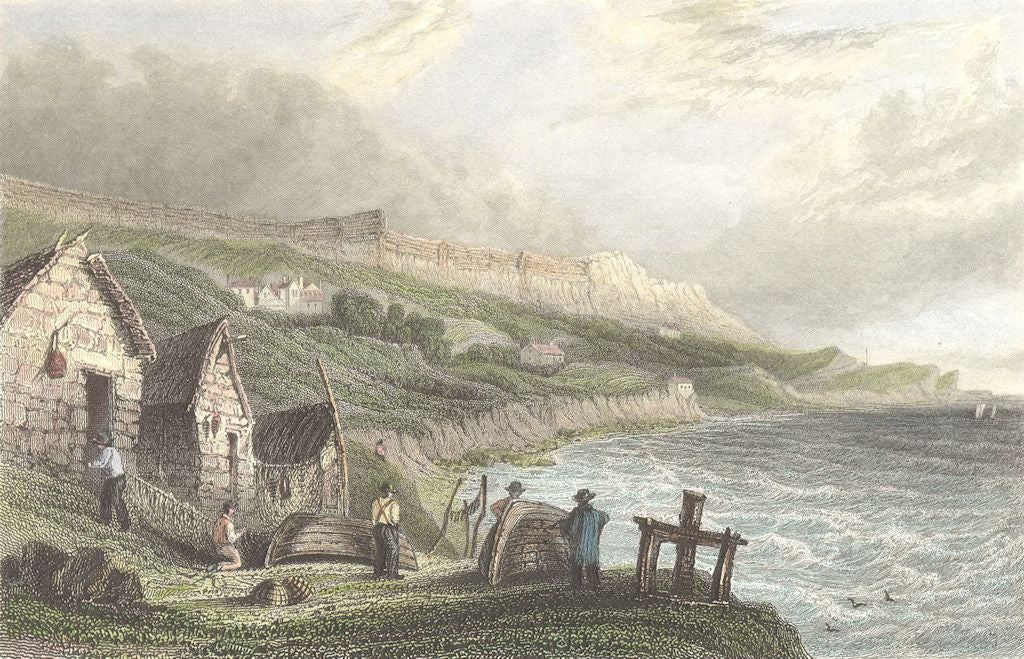 ISLE OF WIGHT. Puckaster Cove. Bartlett  1840 old antique print picture